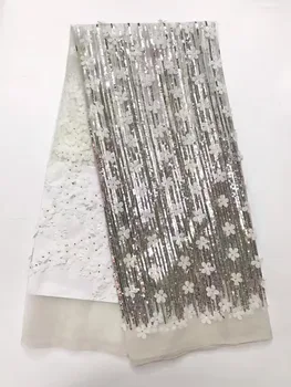 2021 новейшая кружевная ткань высокого качества африканская 3D цветочная сетка кружевная ткань французский тюль чистая кружевная ткань для платья ALC-J1109