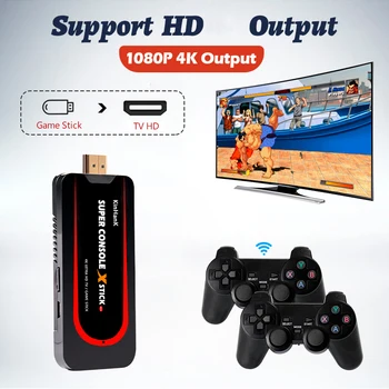 Super Console X STICK Ретро Игровая консоль Для PS1/N64/DC 50000 + Игр 4K HD TV Кабельная Коробка Портативные Проигрыватели Видеоигр Wirelssssx2