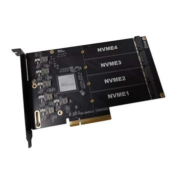 Высокоскоростная карта PCIe4 NVME 831D с 1 слотом, расширяющаяся до 4 слотов, адаптер SSD 2280