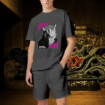 Футболка Eminem в стиле Хип-хоп, Рэп,Поп, Модная Мужская футболка Унисекс, футболка в стиле хип-хоп с Круглым вырезом, футболка с коротким рукавом, Японский Топ Оверсайз
