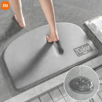 Xiaomi Впитывающий коврик для ванной, ковер с эффектом памяти, нескользящий коврик для ванной, Мягкие коврики для ванной, Коврик для душа, подставка для ног в туалете