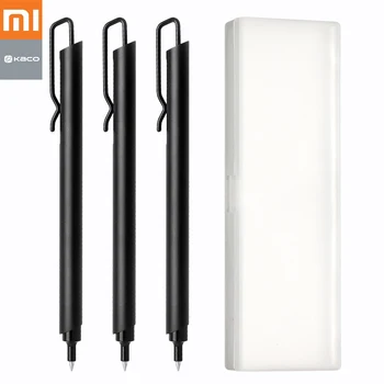 Xiaomi Kaco Klip Металлическая ручка для Вывесок 0,5 мм, Гелевая ручка с черными Чернилами, Зажим для ручки, Новый Дизайн, ручка Для Офисного Бизнеса; Заправки Kaco