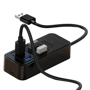 USB Многопортовый адаптер 5-Портовый USB-Концентратор USB Splitter Безопасная Передача данных 5 Гбит/с USB 3.0 Splitter Многопортовый адаптер Для Портативных ПК