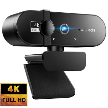Веб-камера 4K 2K 1080P Для ПК Веб-камера Cam USB Онлайн Веб-камера С Микрофоном Автофокусом Full Hd 1080 P Web Can Webcan Для Компьютера